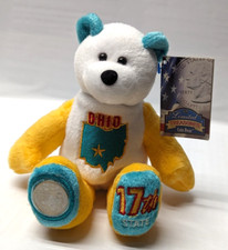 Coin Bear 17 Ohio Collectible Stuffed Plush 9" Bear Limited Treasures