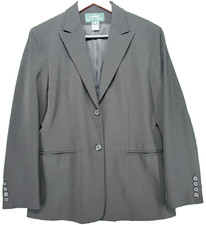 Lauren Ralph Lauren Blazer Women's 10 Black Notch Lapel Business Work USA
