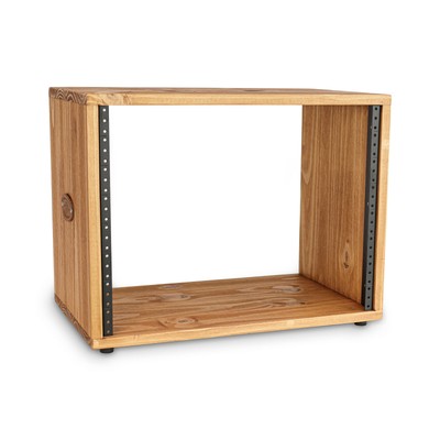 Sanctus Sound 8U Desktop Studio Rack 12'' Deep in Pine