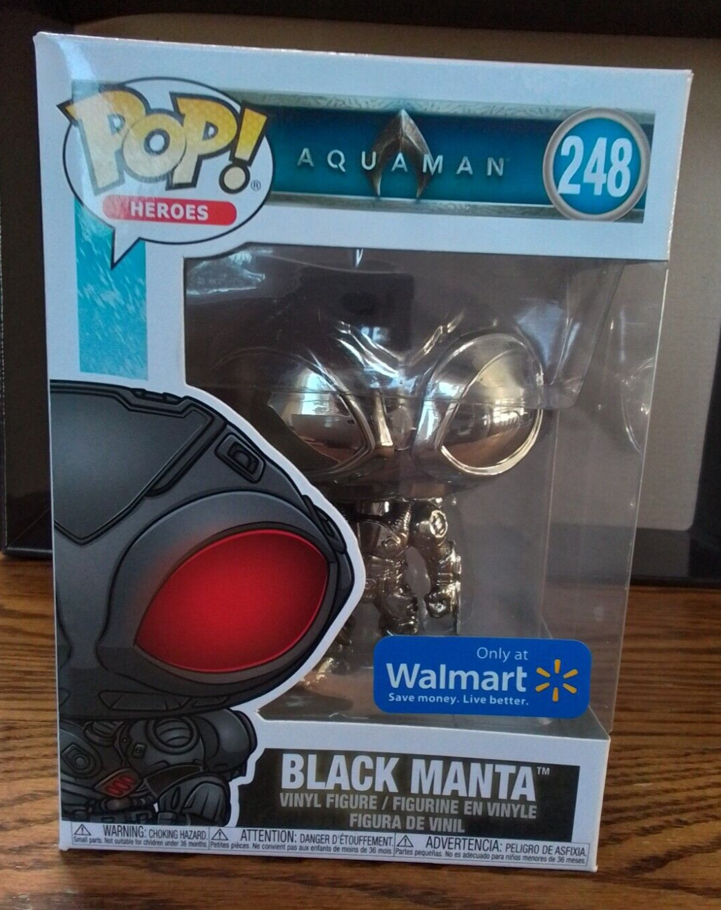 Funko Pop! Heroes #248 Black Manta - Chrome Walmart Exclusive - Aquaman