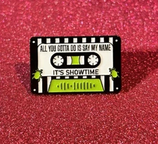 It’s Showtime - Cassette Tape Enamel Pin – Beetlejuice Inspired Retro Horror Pin