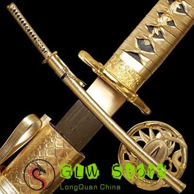 Japan Katana Sword Samurai Sword Damascus Folded Steel Handmade Katana Full Tang