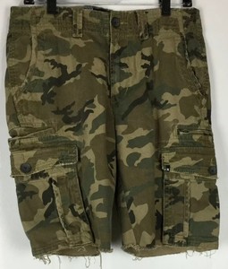 camo distressed shorts