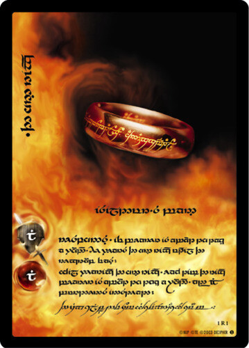 1x  The One Ring, Isildur's Bane - 1R1 (Tengwar) Moderate Play Fellowship of the