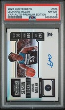 PSA 8 - LEONARD MILLER Auto 2023 Contenders Variation Autograph PREMIUM EDITION