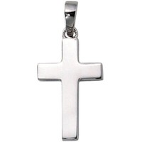 AnhäNger Kreuz Silberkreuz, 925 Silber Rhodiniert, Schlicht, Unisex