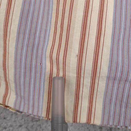 Sean John Shirt Mens XXL Beige Blue Striped Button Down Short Sleeve Embroidered - Picture 15 of 20