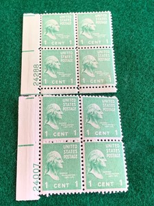 US-Scott-804-1c-George-Washington-Plate-Block-of-4-MNH
