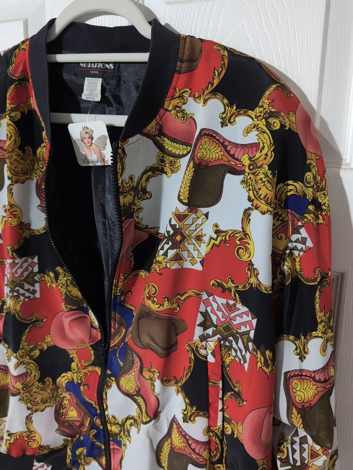 Retro Notations 90's Western bomber jacket Size M - image 1