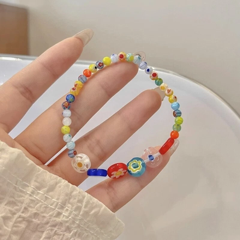 Elastic Round Bead Bracelets Jewelry Handmade Stretch Handchain