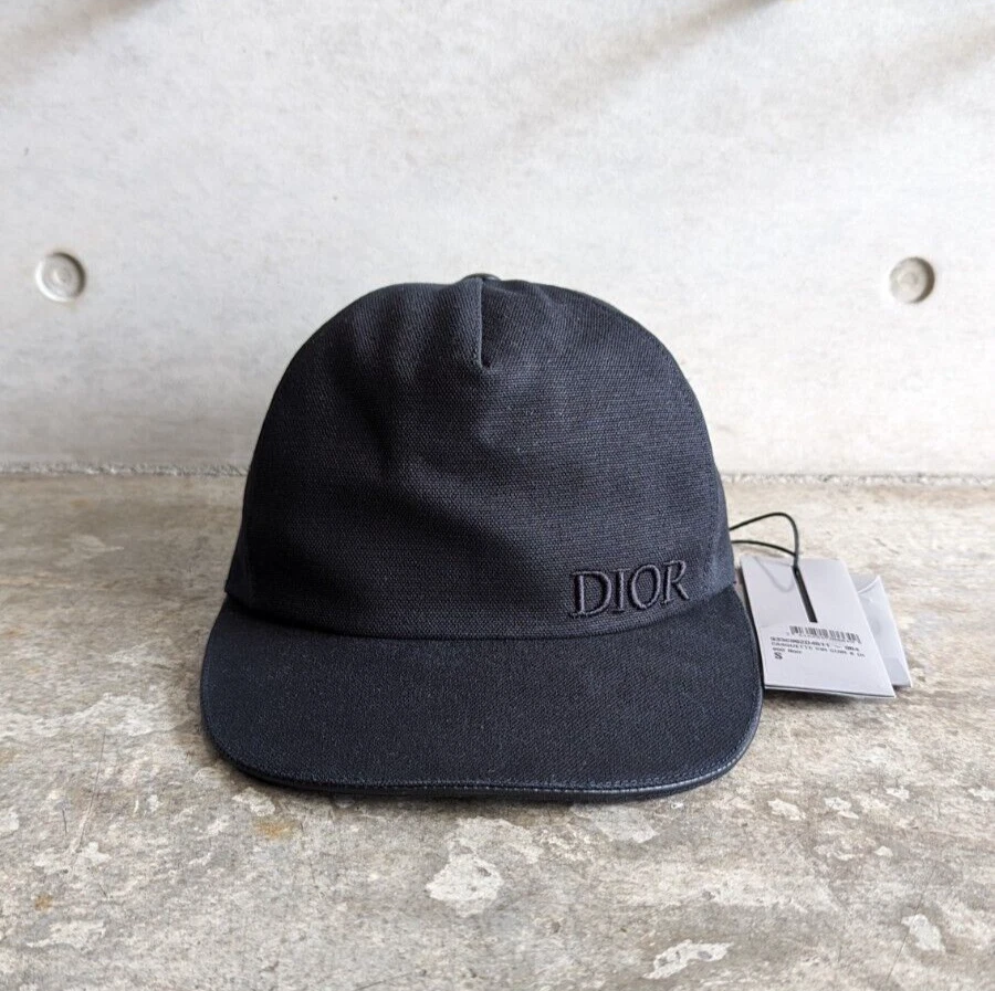 Casquette de baseball noire brodée coton Dior petite