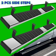 For 05-23 Toyota Tacoma Double/Crew Cab 6" Flat Side Step Bar Running Boards S/S