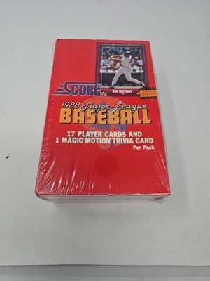   NEW 1988 Score Baseball Card Wax Box 36 Factory Sealed Unopened Packs #3 