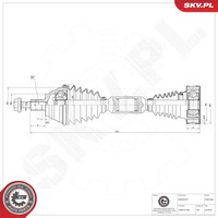 Esen SKV Antriebswelle 40SKV283 FüR VW Golf 7 Variant BA5 BV5 5G1 BQ1 BE1 BE2 4