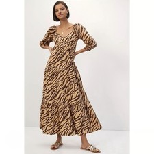 Anthropologie animal print tiered maxi dress BNWOT, size S