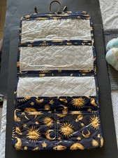 Celestial Sun Moon Stars Zodiac Hanging Travel Toiletries Organizer