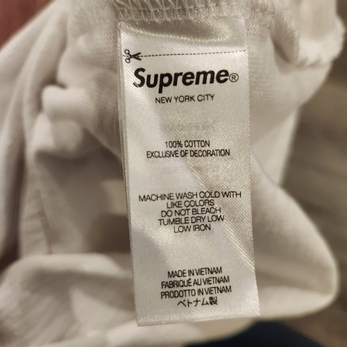 Authentic Supreme White Pocket T-shirt Size Large 100% Cotton - Picture 12 of 15