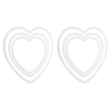 Dream Catcher Rings Set, 2 Set 3 Sizes Heart Macrame Wreath Floral Ring Hoop