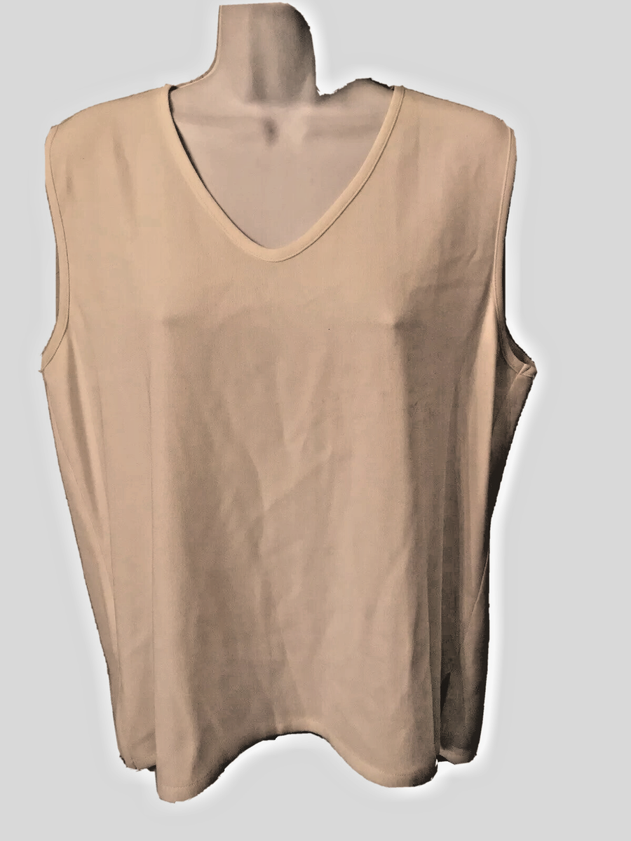 EUC Blanque Women's White Size 2 Cami Tank Top V-neck Sleeveless