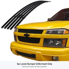 For 2004-2012 Chevy Colorado/GMC Canyon Bumper Stainless Black Billet Grille