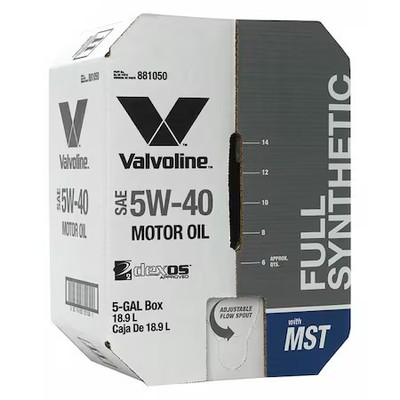 Valvoline 881050 Motor Oil, 5 Gal. Sz, 5W-40 Sae Grade, Box