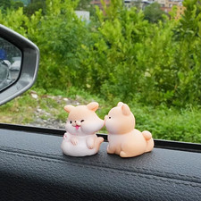 2Pcs Cartoon Kiss Face Rabbit Kitten Doll Ornaments Funny Resin Ducks Frogs Figu