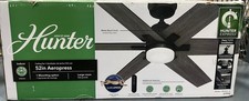 Hunter Aeropress 52 in. Matte Black Indoor Ce...