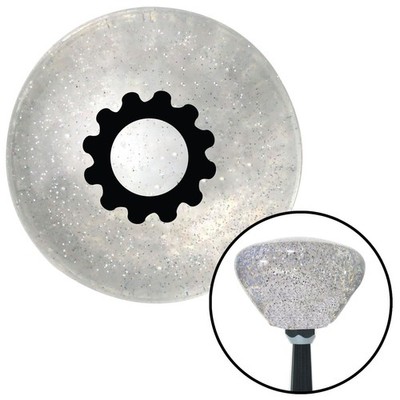 Black Solid Gear Clear Retro Metal Flake Shift Knob w/ M16x1.5 Insert Shifter