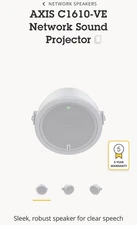 AXIS C1610-VE Outdoor-ready Vandal-resistant Network Speaker White