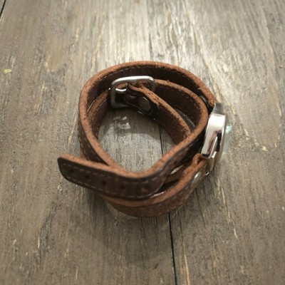 RED MONKEY Designs Womens Watch Long Brown Wrap Around 