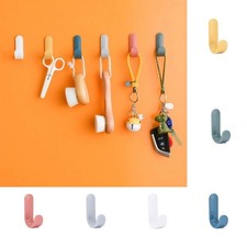 Multi-Purpose Self-Adhesive Plastic Towel Hook Towel Hanger For Kitchen Bathroom