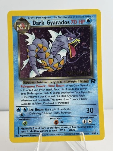 Dark Gyarados 8/82 Prerelease Holo Team Rocket Pokémon WOTC NM/LP
