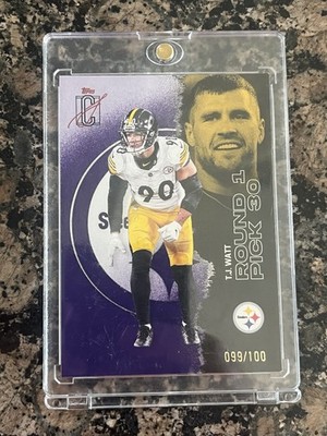 Topps 2025 Signature Class T.J. Watt Steelers #96 Rookie /100 Round 1 Pick 30