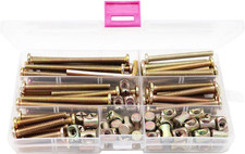 Baby Bed Crib Screws Hardware Replacement Kit, 100Pcs 1/4-20" Crib Hardware Scre