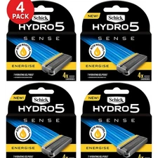 Schick Hydro5 Sense Energize Refill Blade 16 Cartridges New In Box (4 Boxes)