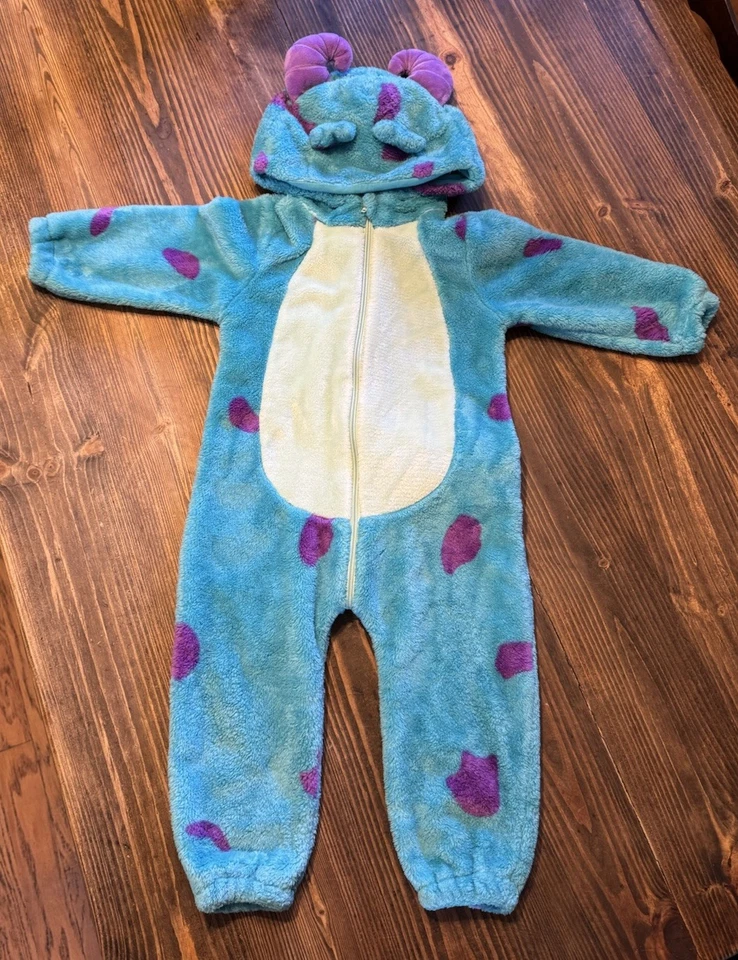 Disney Pixar Monsters Inc Sulley Disfraz Niños 4T-5T Azul Mono Difuso Foto 2 de 4