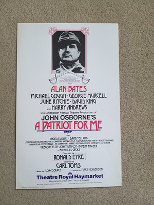 Poster - A PATRIOT FOR ME mit Alan Bates im Theatre Royal Haymarket 