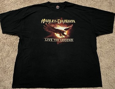 Harley-Davidson Black T-Shirt Mens 3XL Eagle Hawk HD Charleston WV USA 2012