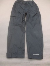 Columbia Size XS Kids Black Pocket Straight Logo Hiking Outdoor Rain Pants 649