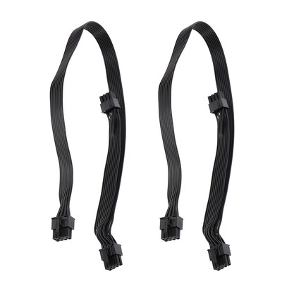  2 Pcs Extension Cable for Power Supply Cables Computer 8 Pin Pcie