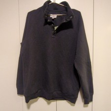 Goodfellow  Co Men's Quilted Pullover Sweatshirt Quarter Button-Down Sz Medium