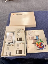 Apple Macintosh 512K Set Software In Scatola Migliorato Dischi Manuali + Adesivi
