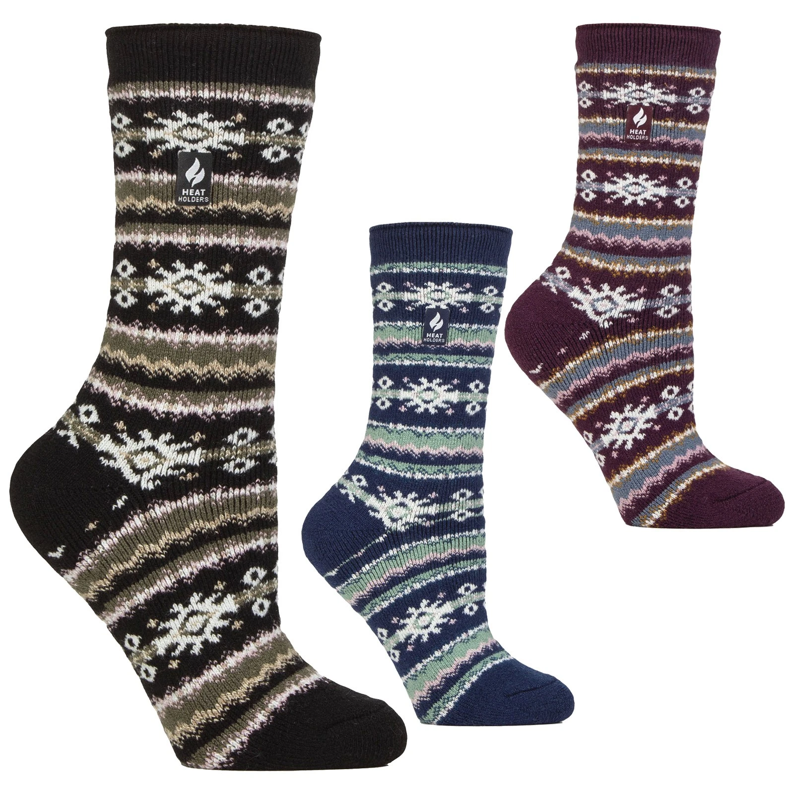 Womens Nordic Thermal Socks by Heat Holders Lite , Fluffy Inner Socks