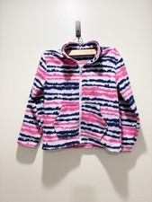 Eddie Bauer Kids' Pink and Purple Pattern Fleece Jacket Full Zip Size Small