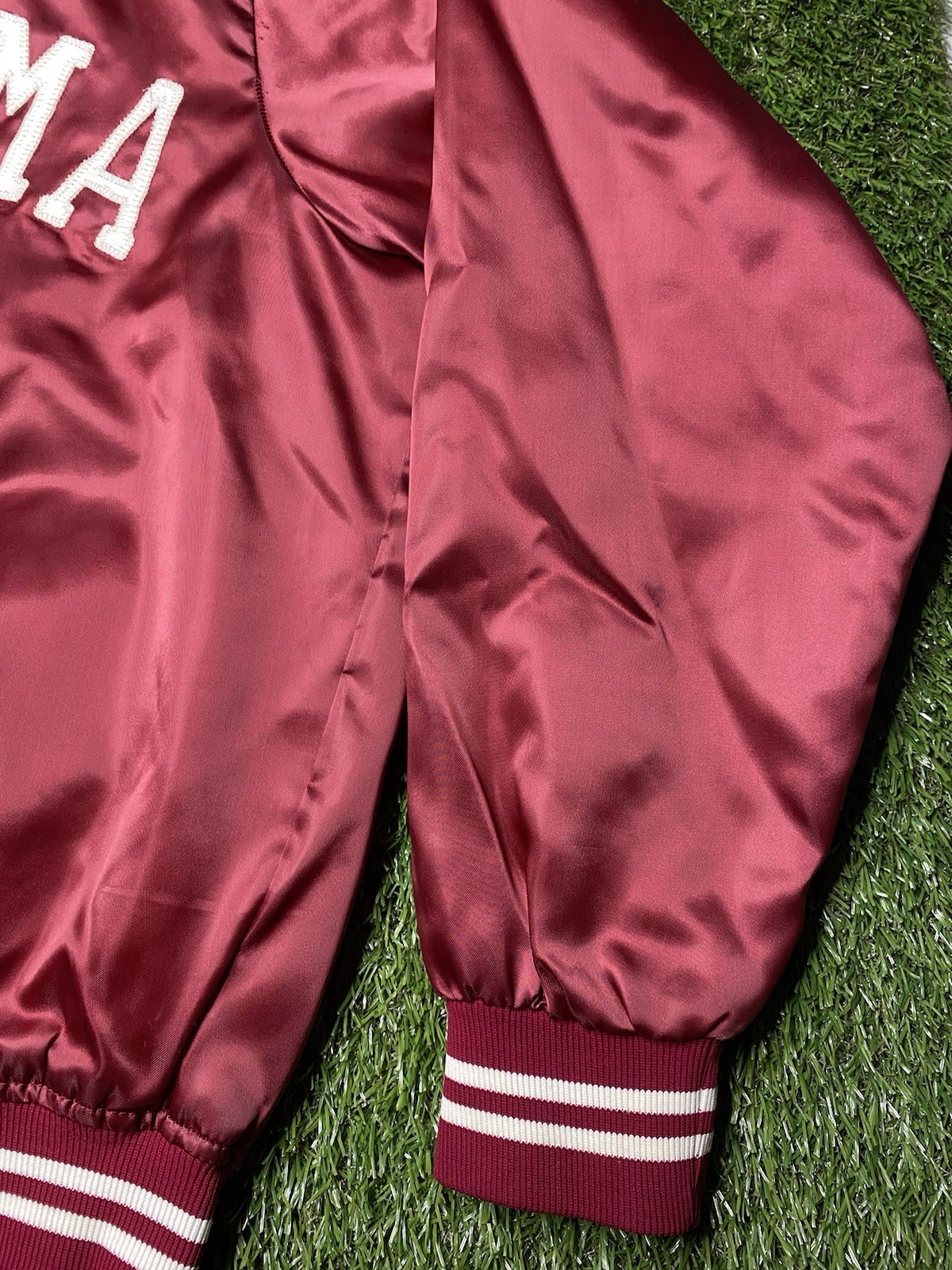VINTAGE OKLAHOMA SOONERS Satin Jacket XL FELCO Made In USA