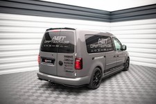 Street+ Mittlerer Diffusor Heck Ansatz passend für VW Caddy Long Mk3 FL schwarz
