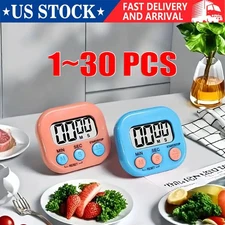 Large LCD Digital Kitchen Cooking Timer Count Down Up Clock Loud Alarm Magnetic