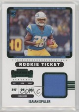 2022 Panini Contenders Rookie Ticket Swatches Isaiah Spiller #RTS-ISP 0nr3