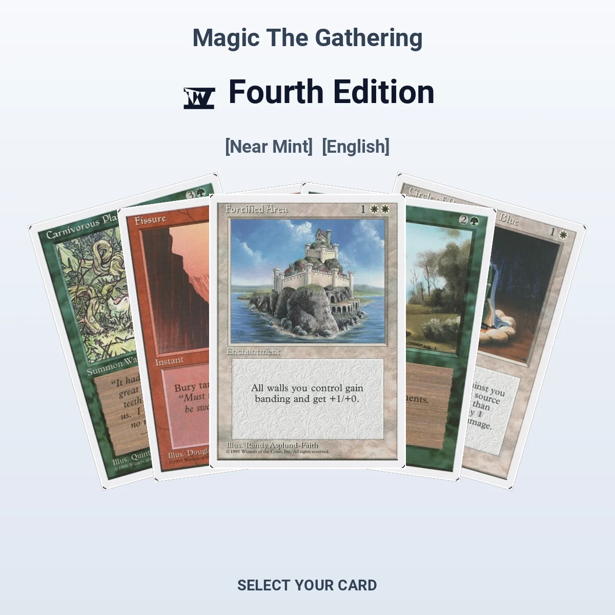 Magic The Gathering Fourth Edition - Select Your Cards (NM)