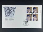 Canada FDC 1995 Christmas Nativity Sculpture Block of 4 Ste-Anne-de-Beaupré 90c